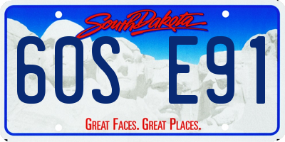 SD license plate 60SE91