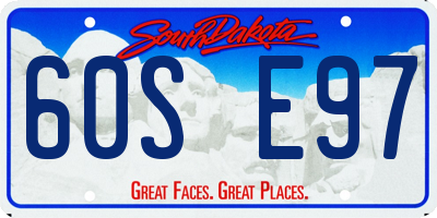 SD license plate 60SE97