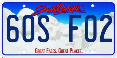 SD license plate 60SF02