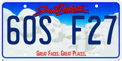 SD license plate 60SF27