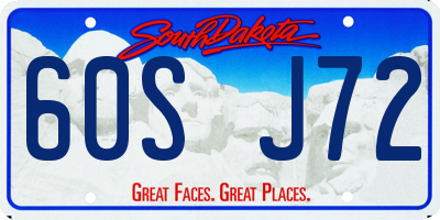 SD license plate 60SJ72