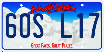 SD license plate 60SL17