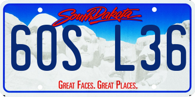 SD license plate 60SL36