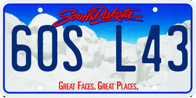 SD license plate 60SL43