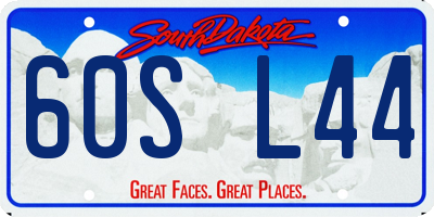SD license plate 60SL44