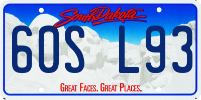 SD license plate 60SL93