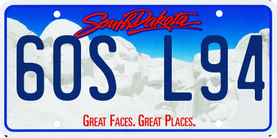 SD license plate 60SL94