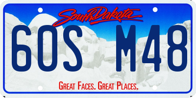 SD license plate 60SM48