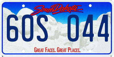 SD license plate 60SO44