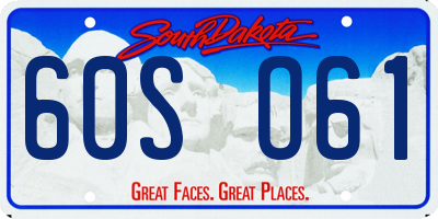 SD license plate 60SO61