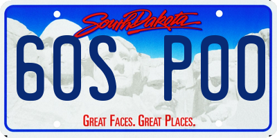 SD license plate 60SP00