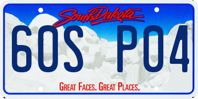 SD license plate 60SP04