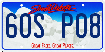 SD license plate 60SP08