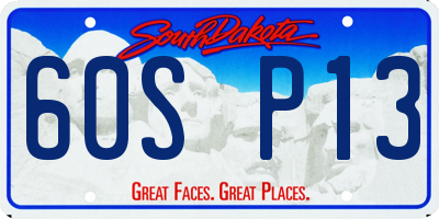 SD license plate 60SP13