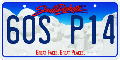 SD license plate 60SP14