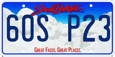 SD license plate 60SP23