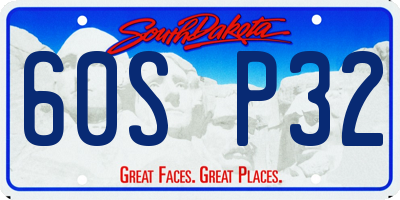 SD license plate 60SP32