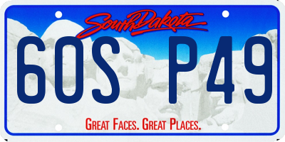 SD license plate 60SP49