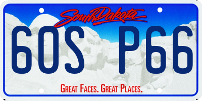 SD license plate 60SP66