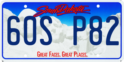 SD license plate 60SP82