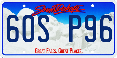 SD license plate 60SP96