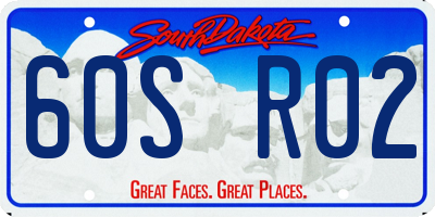 SD license plate 60SR02