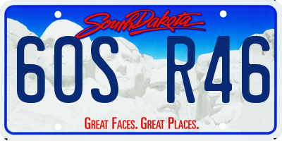 SD license plate 60SR46