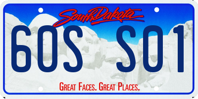 SD license plate 60SS01