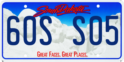 SD license plate 60SS05