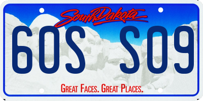 SD license plate 60SS09