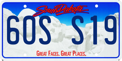 SD license plate 60SS19