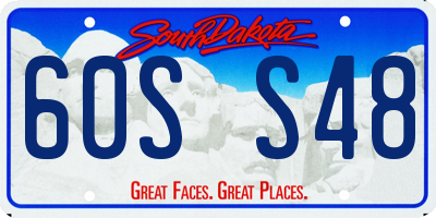 SD license plate 60SS48