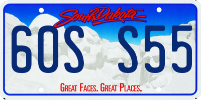 SD license plate 60SS55