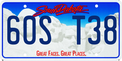 SD license plate 60ST38