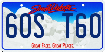 SD license plate 60ST60