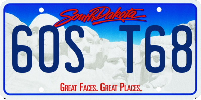 SD license plate 60ST68