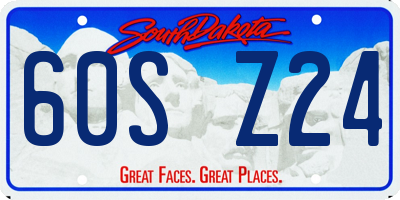 SD license plate 60SZ24