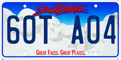 SD license plate 60TA04