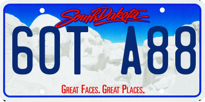 SD license plate 60TA88