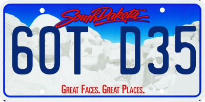 SD license plate 60TD35