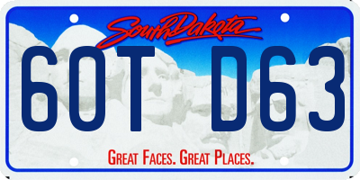 SD license plate 60TD63
