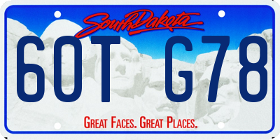 SD license plate 60TG78