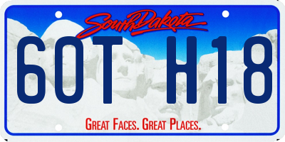 SD license plate 60TH18