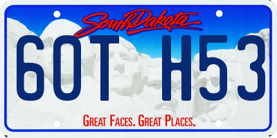 SD license plate 60TH53