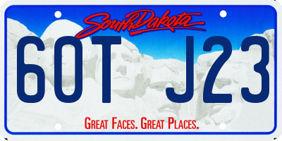 SD license plate 60TJ23