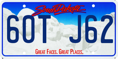 SD license plate 60TJ62