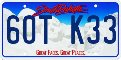 SD license plate 60TK33