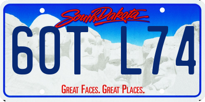 SD license plate 60TL74