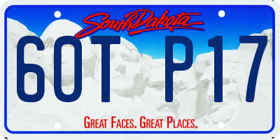SD license plate 60TP17