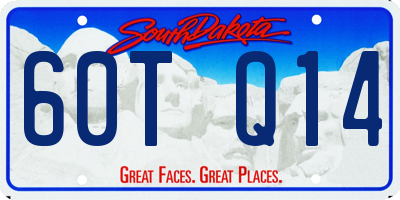 SD license plate 60TQ14